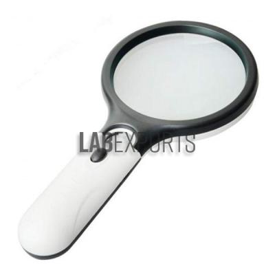 Hand Lens with White Plastic Handle