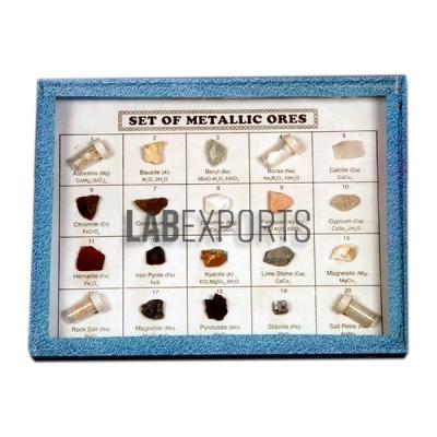 Ores Set, Collection of 20 Metallic Ores