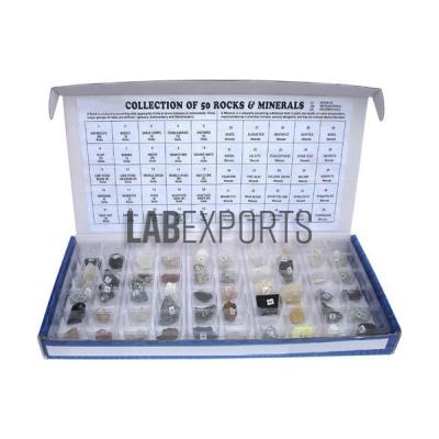 Rocks and Minerals Set, Collection of 50 Rocks and Minerals