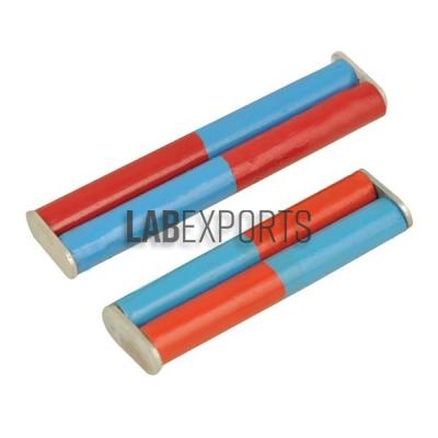 Cylindrical Bar Magnet, Pair, Chrome Steel