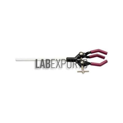 Clamp Retort, Three Pronged, Rubber Lined