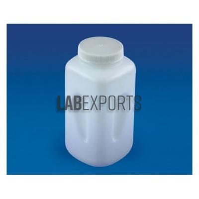 Wide Mouth Square Bottle, Plastic