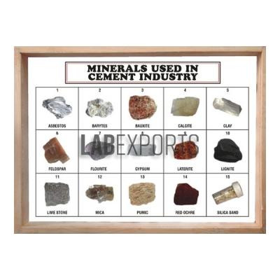 Minerals Used in Cement Industry, Set of 15