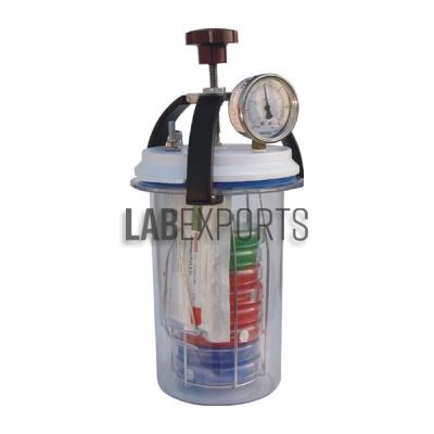 Anaerobic Culture Jar 3.5 Litre with Vaccum cum Pressure Gauge
