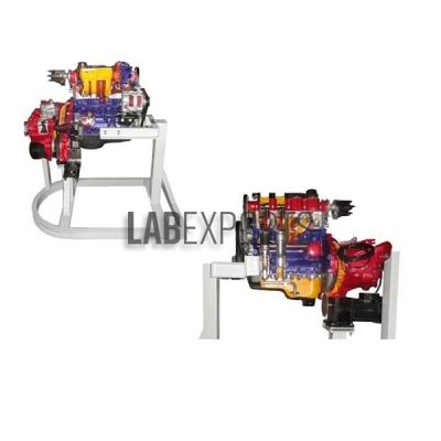 Actual Cut Section Car Chassis 4 Stroke 4 Cylinder Petrol Engine