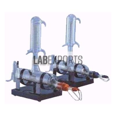All Quartz Double Distillaton Apparatus, Horizontal Model
