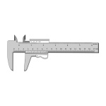Manual vernier caliper with main scale and sliding vernier scale