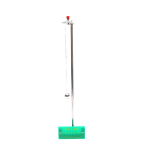 Simple pendulum with a bob hanging from a clamp on a vertical rod fixed to a green base
