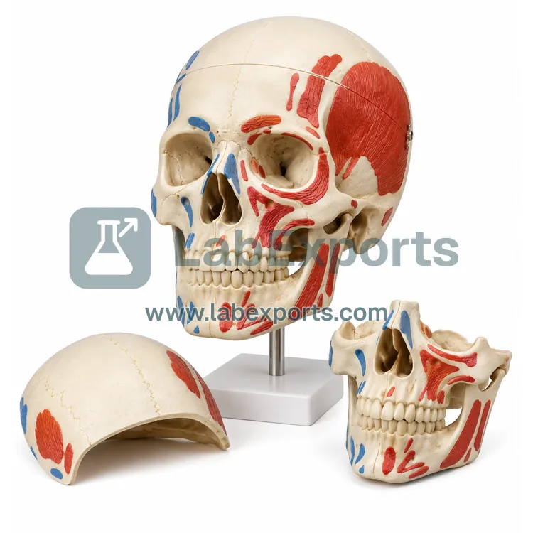 Human Muscular Skull - 3 Parts