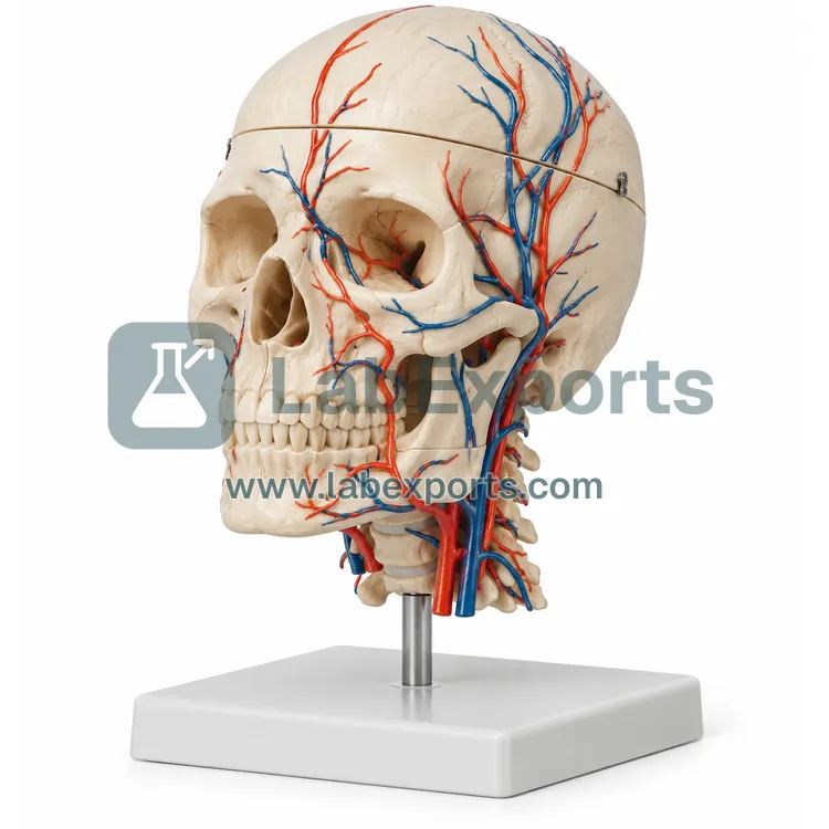 Skull With Blood Vessels - 3 Parts